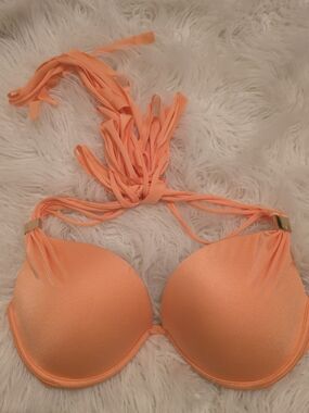 Victoria's Secret Coral/Peach Padded Bikini Top